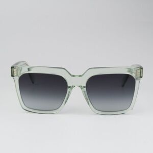 NEW Celine CL4055IN 93B Transparent Green Gradient Square Oversized Sunglasses